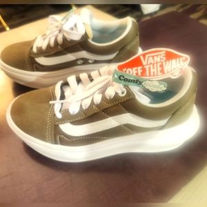 Vans ComfyCushOld Skool Overt Skate Shoes Sneaker Walnut VN0A7Q5E1NU M-4 W 5 1/2